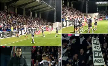 Equipa da 3ª divisão coloca-se em vantagem diante do Barcelona e estádio vai ao rubro