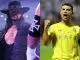 Cristiano Ronaldo surpreendido ao ver The Undertaker na Riyadh Season Cup