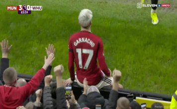 Di María diz a Garnacho para celebrar como Messi
