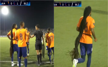 Jogador de Anguila chama a atenção com “maior cabelo do futebol”