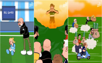 Cartoonista destaca disputa por Gyökeres com ilustração humorística
